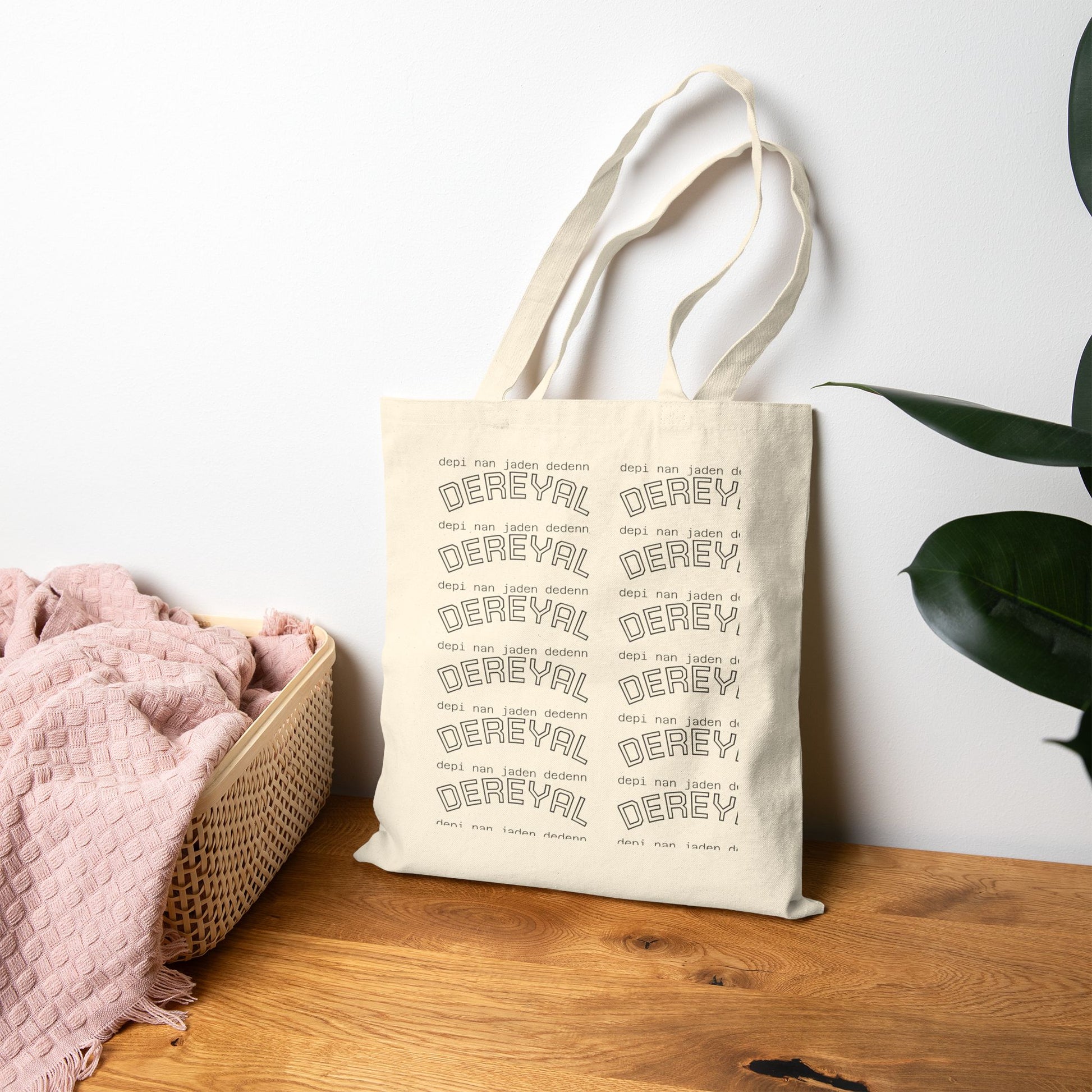 Dereyal Cotton Canvas Tote Bag Reusable